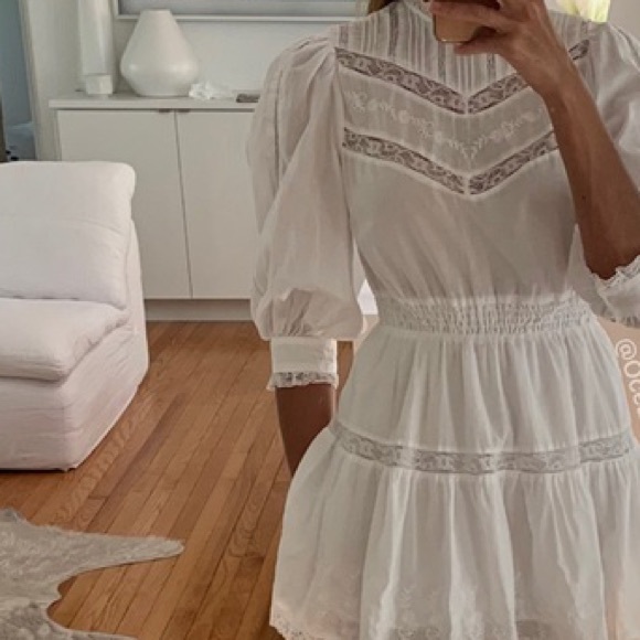 LOVE SHACK FANCY WHITE DRESS NEW - Picture 8 of 10